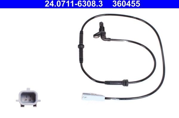 Датчик ABS ATE задний левый для Renault Dokker 2013-2026. Артикул 24.0711-6308.3