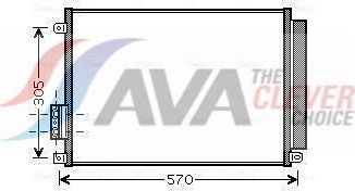 Радиатор кондиционера (конденсатор) AVA (алюминий). Артикул FT5347D