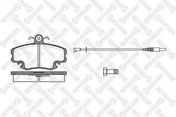 Тормозные колодки Stellox передние для Renault 5 I 1982-1985. Артикул 152 002-SX