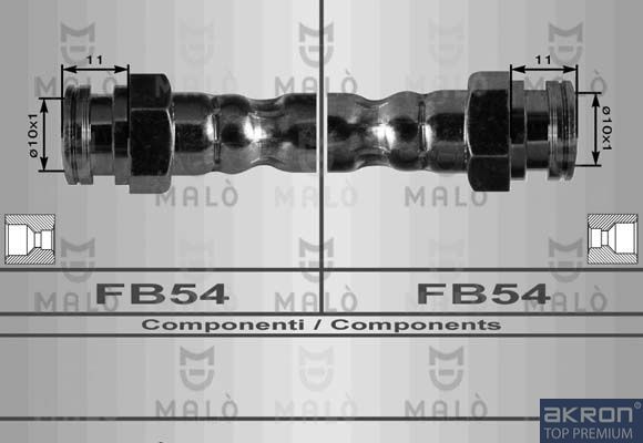 Тормозной шланг Malò задний для Volkswagen Polo III 1994-2001. Артикул 8967