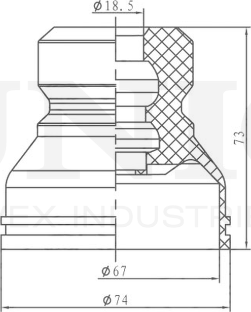 Отбойник амортизатора (Unio). Артикул DUC-40008