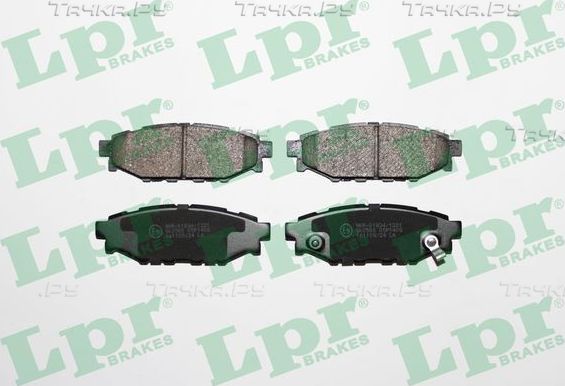Тормозные колодки LPR задние для Subaru Legacy V 2009-2014. Артикул 05P1408