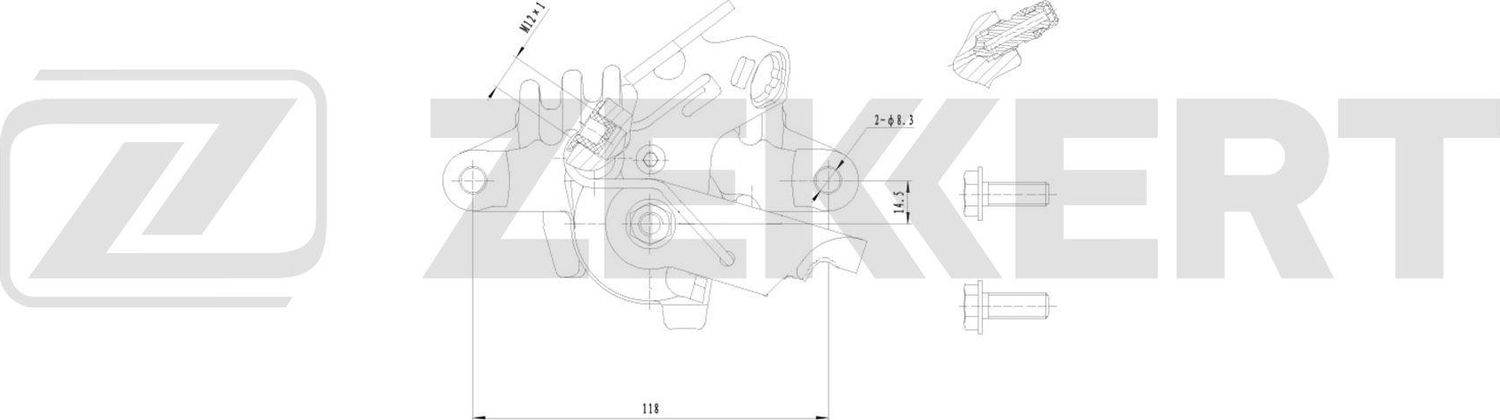 Тормозной суппорт Zekkert (алюминий). Артикул BS-8309