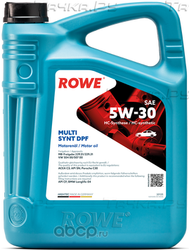 Масло моторное HIGHTEC MULTI SYNT DPF SP/C3 5W30 синт.5л ROWE. Артикул 20125005099