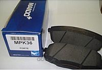 КОМПЛЕКТ ДИСКОВЫХ ТОРМОЗНЫХ КОЛОДОК HYUNDAI MPK36 (Mando). Артикул mpk36