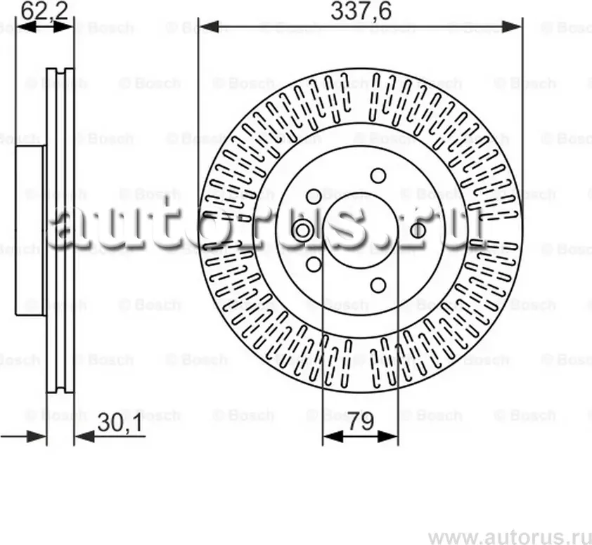 Тормозной диск Bosch. Артикул 0 986 479 705