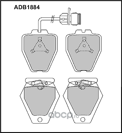Колодки тормозные (Allied Nippon). Артикул ADB1884
