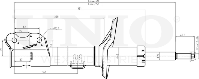 Амортизатор подвески (Unio). Артикул SAB-10025