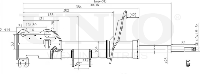 Амортизатор подвески (Unio). Артикул SAB-10593