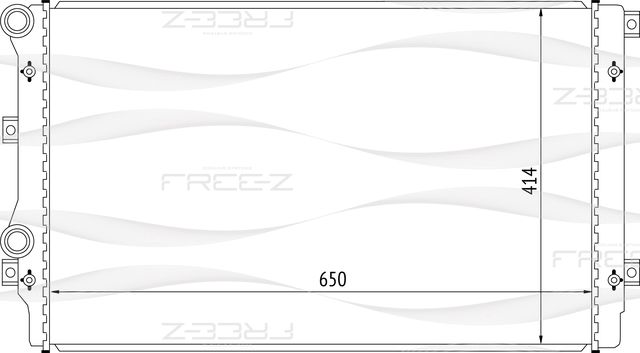 Радиатор VAG A3/GOLF 5/TOURAN 03- 1.2-1.8/1.9TD охлаждения (Free-Z). Артикул KK0209