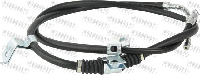 Трос ручника (тросик ручного тормоза) Febest задний левый для Mitsubishi Outlander XL 2006-2012. Артикул 04100-CWLH