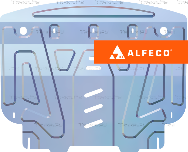 Защита алюминиевая Alfeco (4 мм) для картера и КПП Toyota Sienta (XP170) 2015-2022. Артикул ALF.24.148 AL4