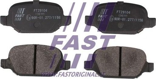 Тормозные колодки Fast задние для Fiat Linea 2007-2026. Артикул FT29104