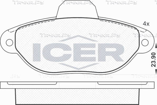 Тормозные колодки Icer передние для Lancia Y10 1995-1995. Артикул 181018