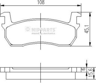 Тормозные колодки Nipparts. Артикул J3601003