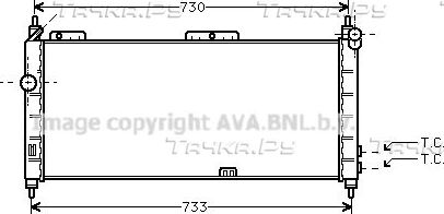 Радиатор охлаждения двигателя AVA. Артикул OLA2203