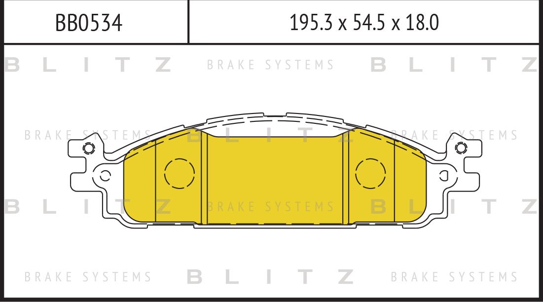 Колодки тормозные дисковые (Blitz). Артикул BB0534