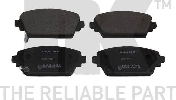 Тормозные колодки NK. Артикул 222630