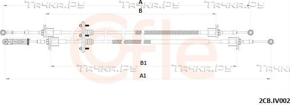 Трос переключения передач КПП Cofle для IVECO Daily IV 2006-2011. Артикул 92.2CB.IV002