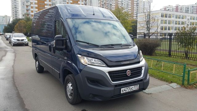 Дефлектор VT52 для капота (с заходом на фары) Fiat Ducato III 2014-2026. Артикул FT20VT