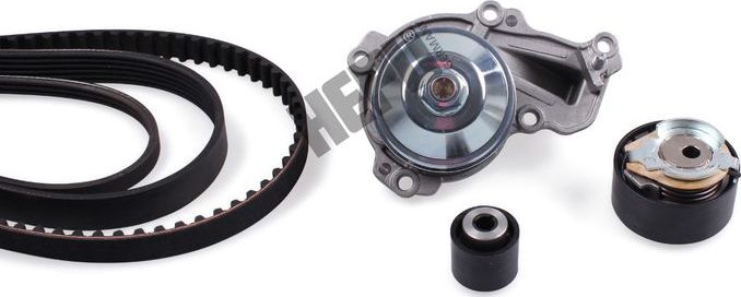 Помпа (водяной насос) с комплектом ремня ГРМ Hepu для Citroen C-Elysee I 2012-2026. Артикул PK09080