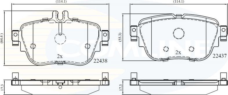 Тормозные колодки Comline. Артикул CBP02366