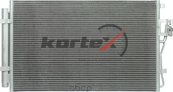 Радиатор кондиционера с ресивером Hyundai Santa Fe (06-) 2.4/3.3i (LRAC 0830) (Kortex). Артикул KRD2158