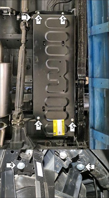 Защита Мотодор для топливного бака Foton Tunland G7 2024-2026. Артикул 77502