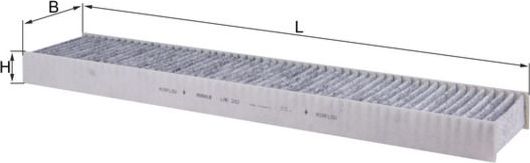 Салонный фильтр Mahle-Knecht. Артикул LAK 242