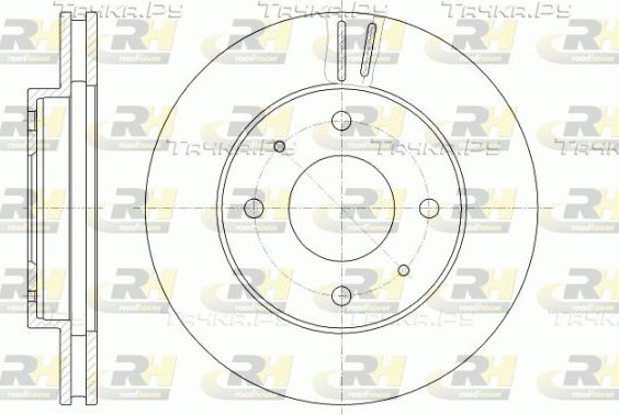 Тормозной диск RoadHouse передний для Mitsubishi Space Runner I 1991-1999. Артикул 6394.10