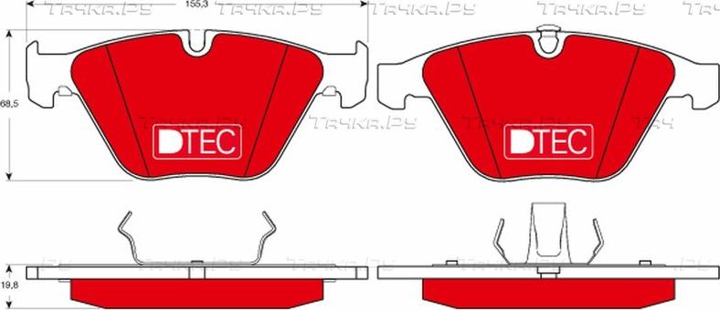 Тормозные колодки TRW DTEC COTEC. Артикул GDB1498DTE