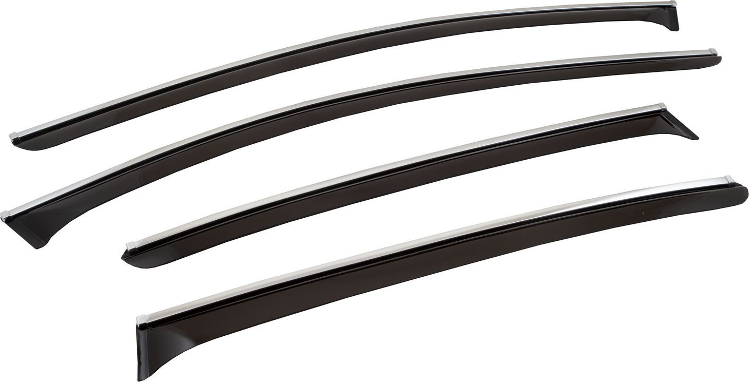 Дефлекторы Chromex для окон (c хром. молдингом) (4 шт.) Mazda 3 IV хэтчбек 2019-2026. Артикул CHROMEX.63029