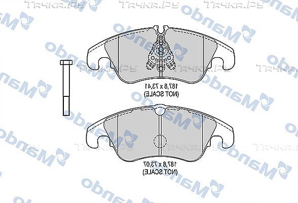 Тормозные колодки Mando передние для Audi A6 allroad III (C7) 2012-2018. Артикул MBF015380