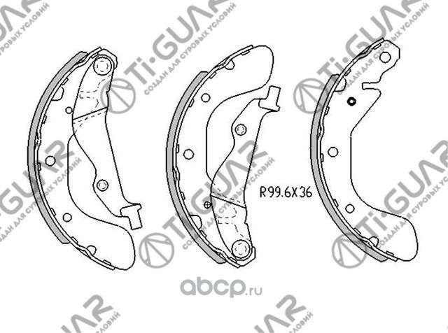 Тормозные колодки (TI-Guar). Артикул TG8760