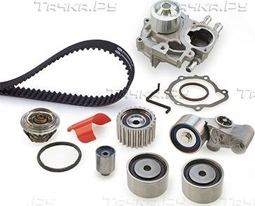 Помпа (водяной насос) с комплектом ремня ГРМ Gates PowerGrip® для Subaru Impreza III 2008-2013. Артикул KP2TH15612XS-3