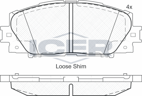 Тормозные колодки Icer. Артикул 181774