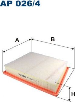 Воздушный фильтр Filtron для BMW X1 II (F48) 2014-2026. Артикул AP 026/4