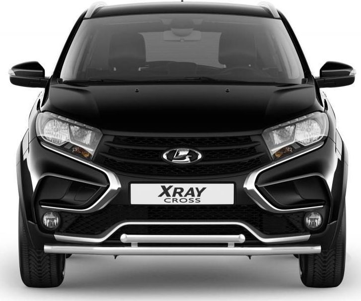 Защита PT Group переднего бампера двойная d51/51 для Lada Xray Cross 2018-2026. Артикул LXC220201