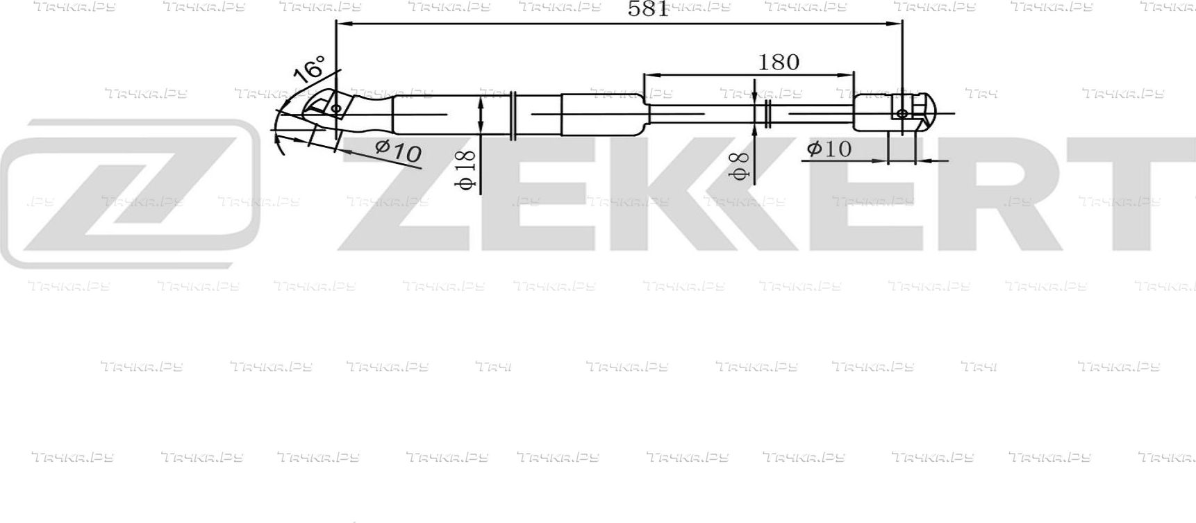 Амортизатор (упор) багажника Zekkert. Артикул GF-2597
