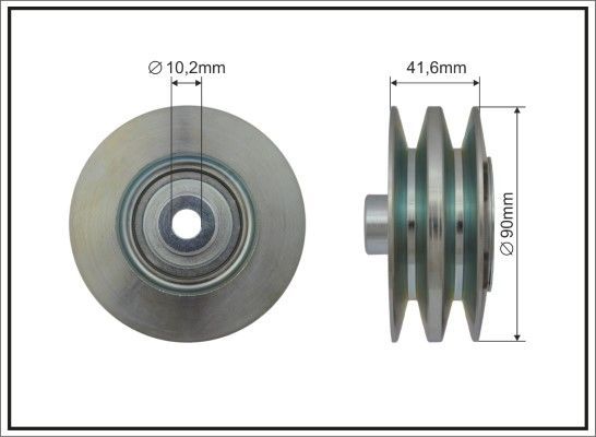 Направляющий (ведущий) ролик приводного поликлинового ремня Caffaro. Артикул 500607