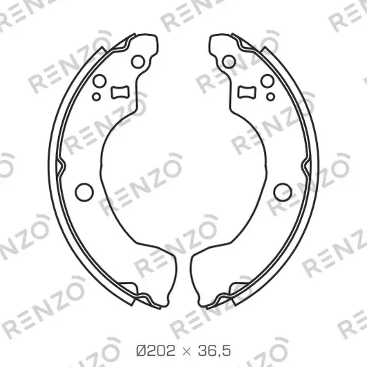 Тормозные колодки барабанные задние Nissan Almera II (N16) 00 (Renzo) Renzo. Артикул RZ071