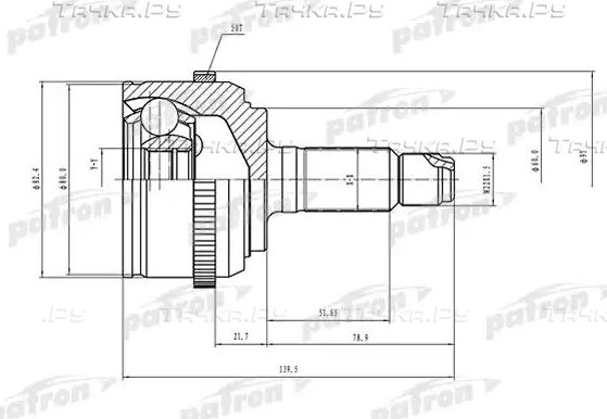 Шрус наружный (граната) Patron. Артикул PCV1503
