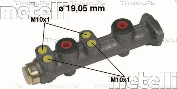 Тормозной цилиндр главный Metelli (Чугун) для Fiat Seicento I 1998-2010. Артикул 05-0150