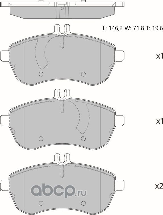 Колодки тормозные дисковые противоскрипная пластина в компл (Avantech). Артикул AV054