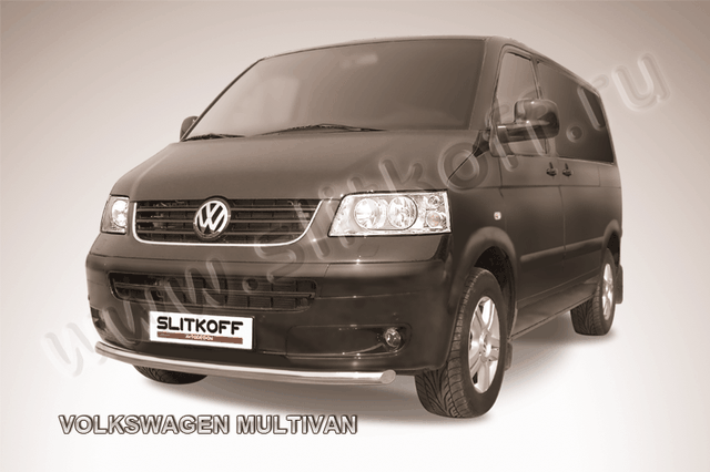 Защита Slitkoff переднего бампера d57 для Volkswagen Multivan T5 2003-2009. Артикул VWM004