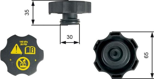 Крышка расширительного бачка Gates. Артикул RC249