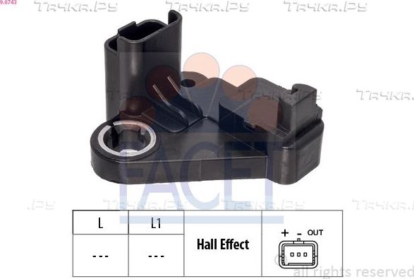 Датчик положения коленвала Facet OE Equivalent для Ford Mondeo IV 2010-2015. Артикул 9.0743