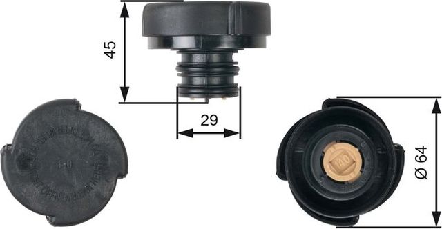 Крышка, резервуар охлаждающей жидкости Gates. Артикул RC207