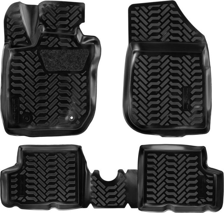 Коврики Airline 3D с высоким бортиком для салона Renault Duster I 2WD 2010-2015. Артикул ACM-PS-53