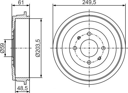 Тормозной барабан Bosch. Артикул 0 986 477 286